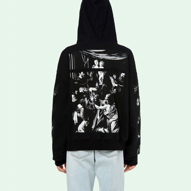 Men's Off-White Caravaggio Back Printing Black OMBB037S20E300051088 - 3