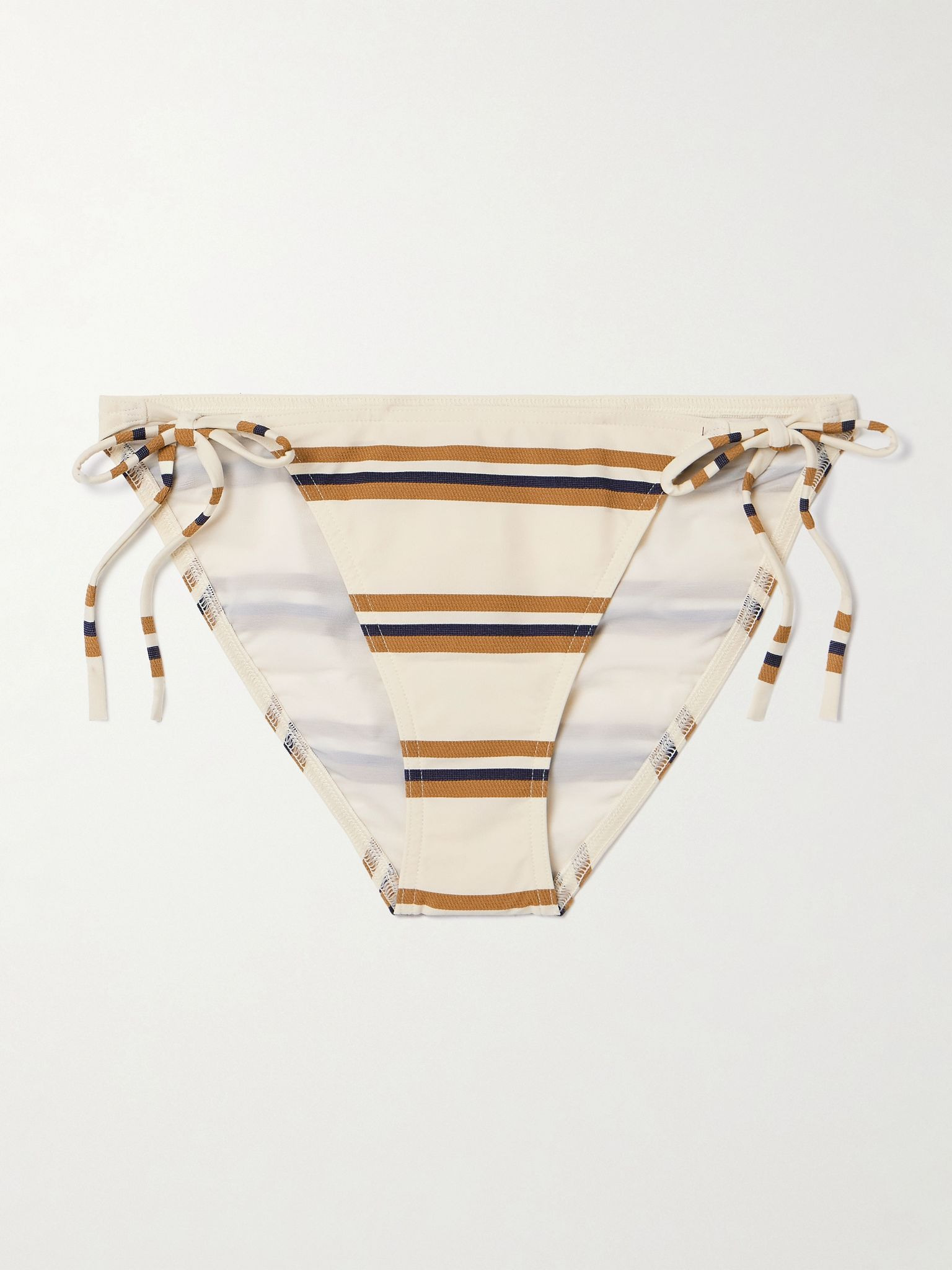 Mariniere Navy striped bikini briefs Cream - 1