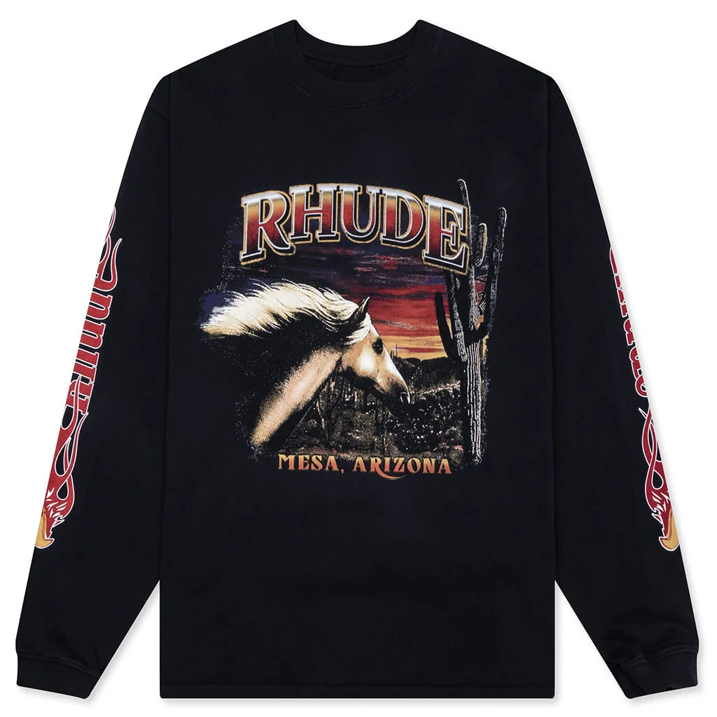 MESA STALLION L/S TEE - VINTAGE BLACK/RED/YELLOW - 1