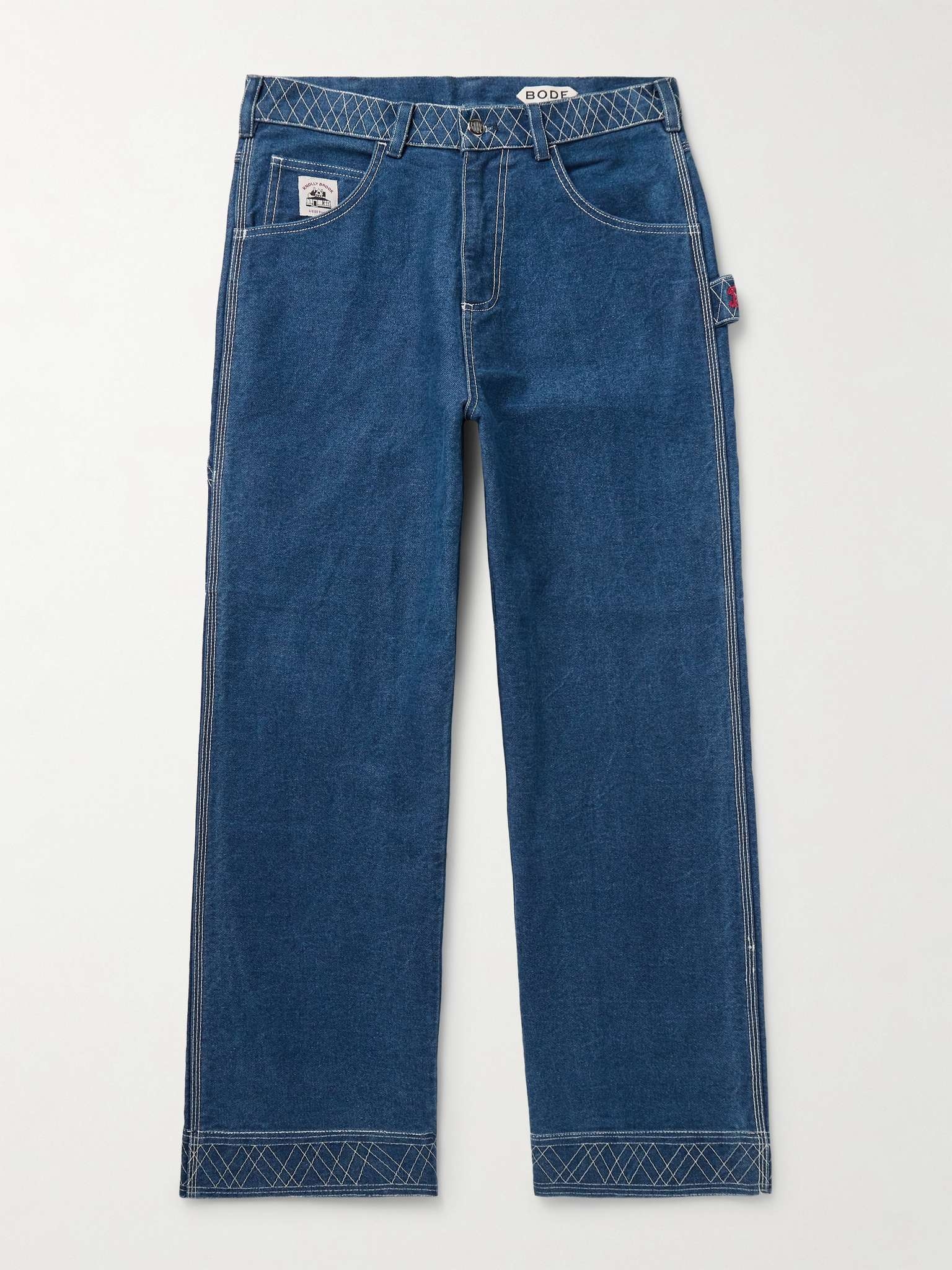 Knolly Brook Straight-Leg Embroidered Jeans - 1
