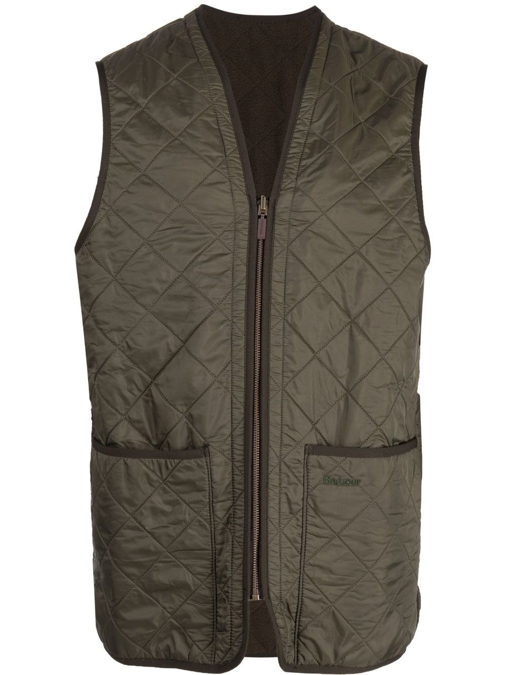 quilted zipped-up gilet - 1