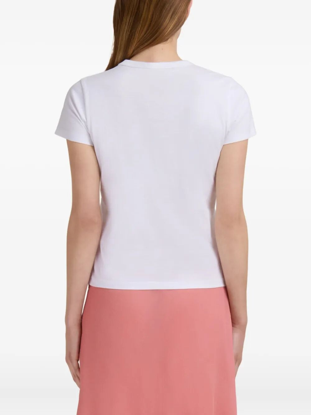 Organic Cotton T-Shirt With Embroidered Camellia - 3