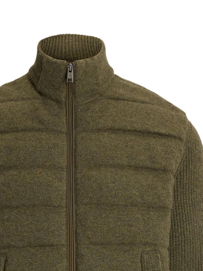 Ralph Lauren quilted ribbed-knit jacket outlook
