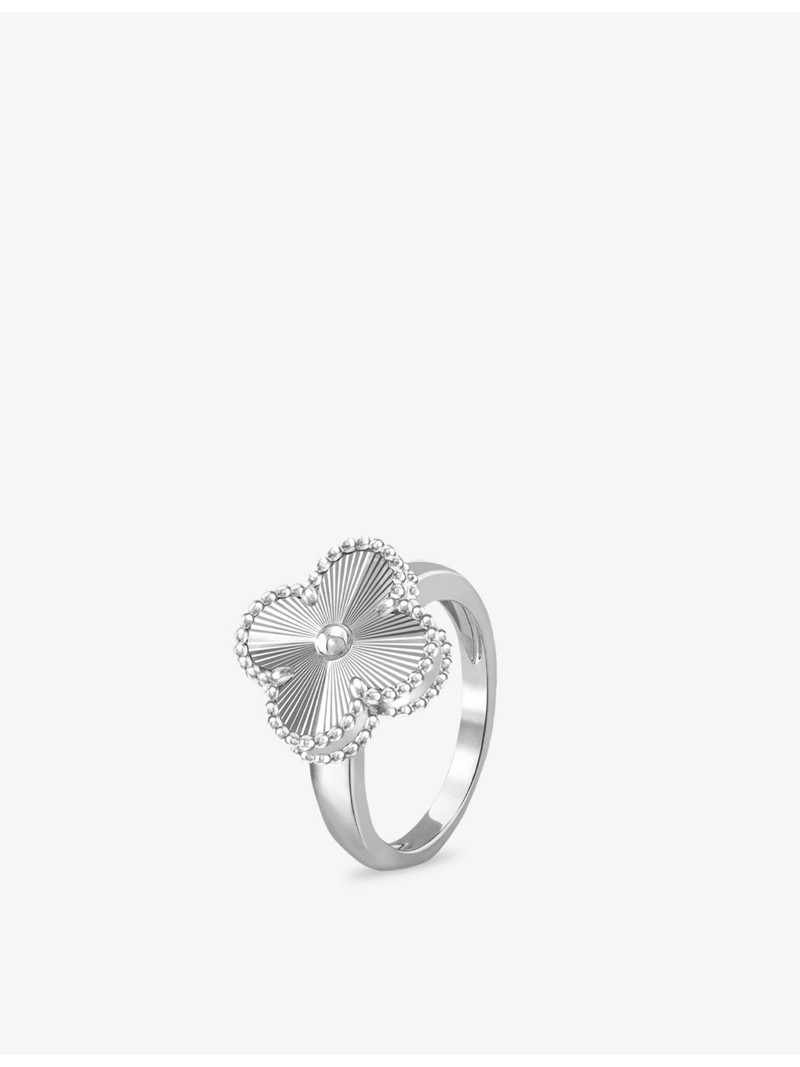 Vintage Alhambra 18ct white-gold ring 1