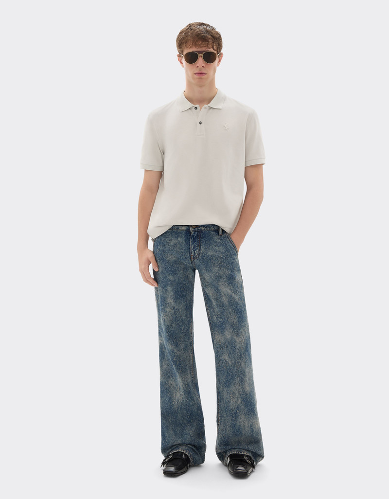 Ferrari Cotton piqué polo shirt with Prancing Horse outlook