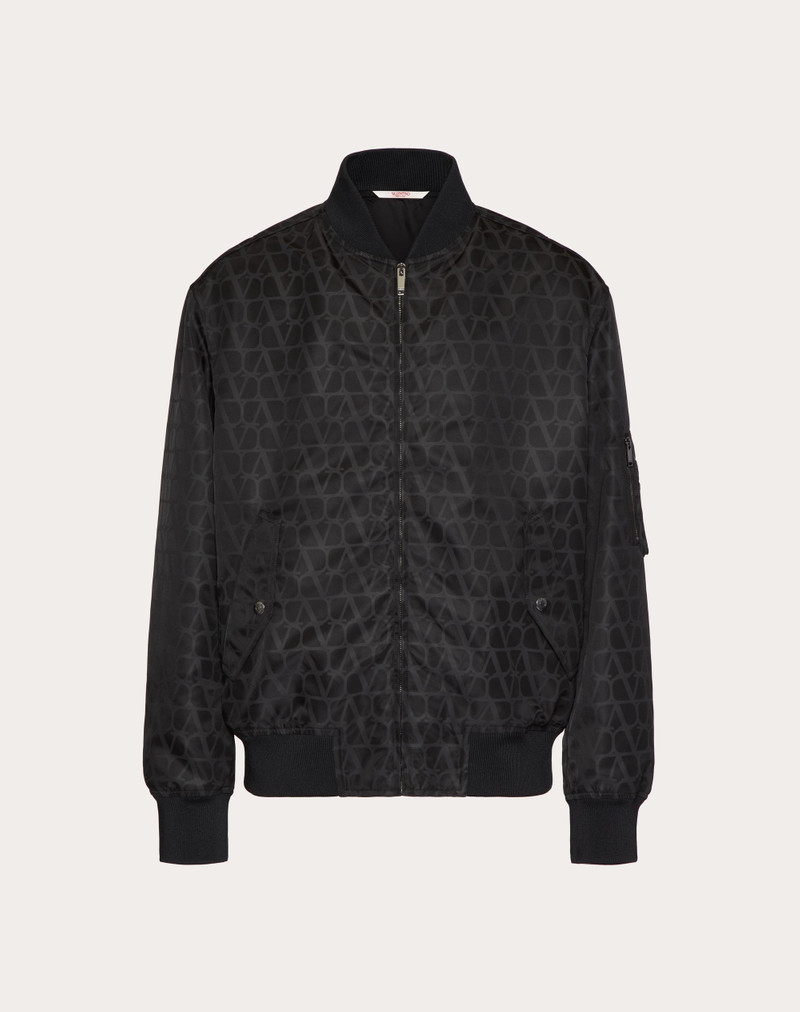 NYLON BOMBER JACKET WITH TOILE ICONOGRAPHE PRINT 1