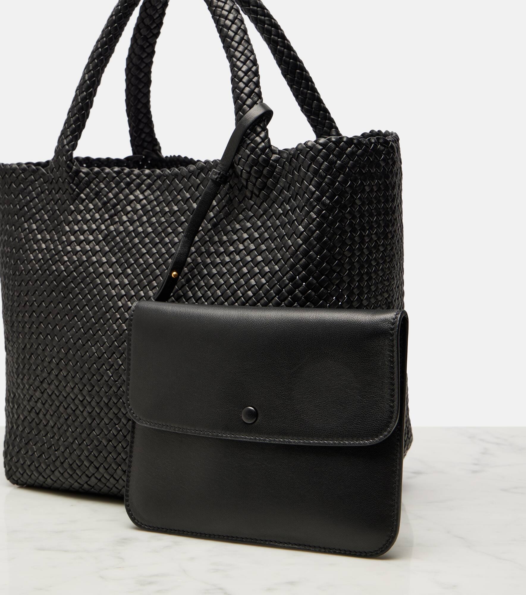 Ruth Medium woven leather tote bag - 6
