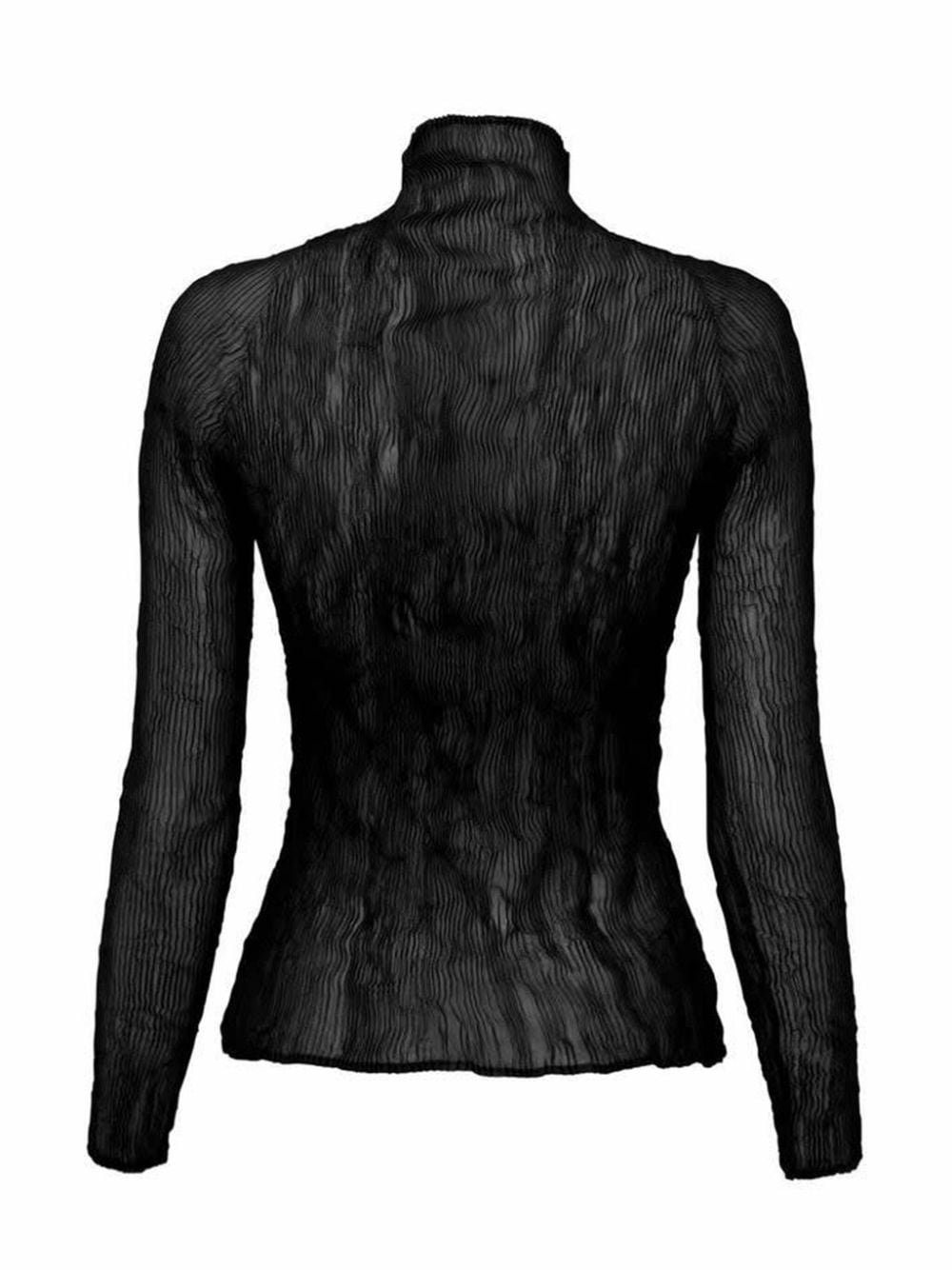 plissÃ© high-neck top - 2