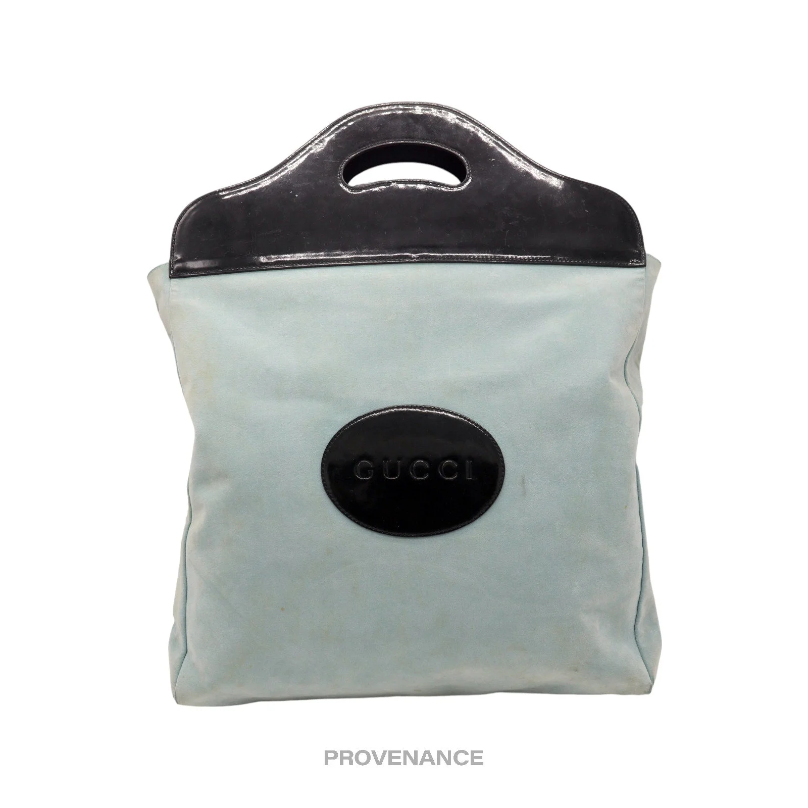 Gucci Microsuede Shopping Tote - Powder Blue - 1