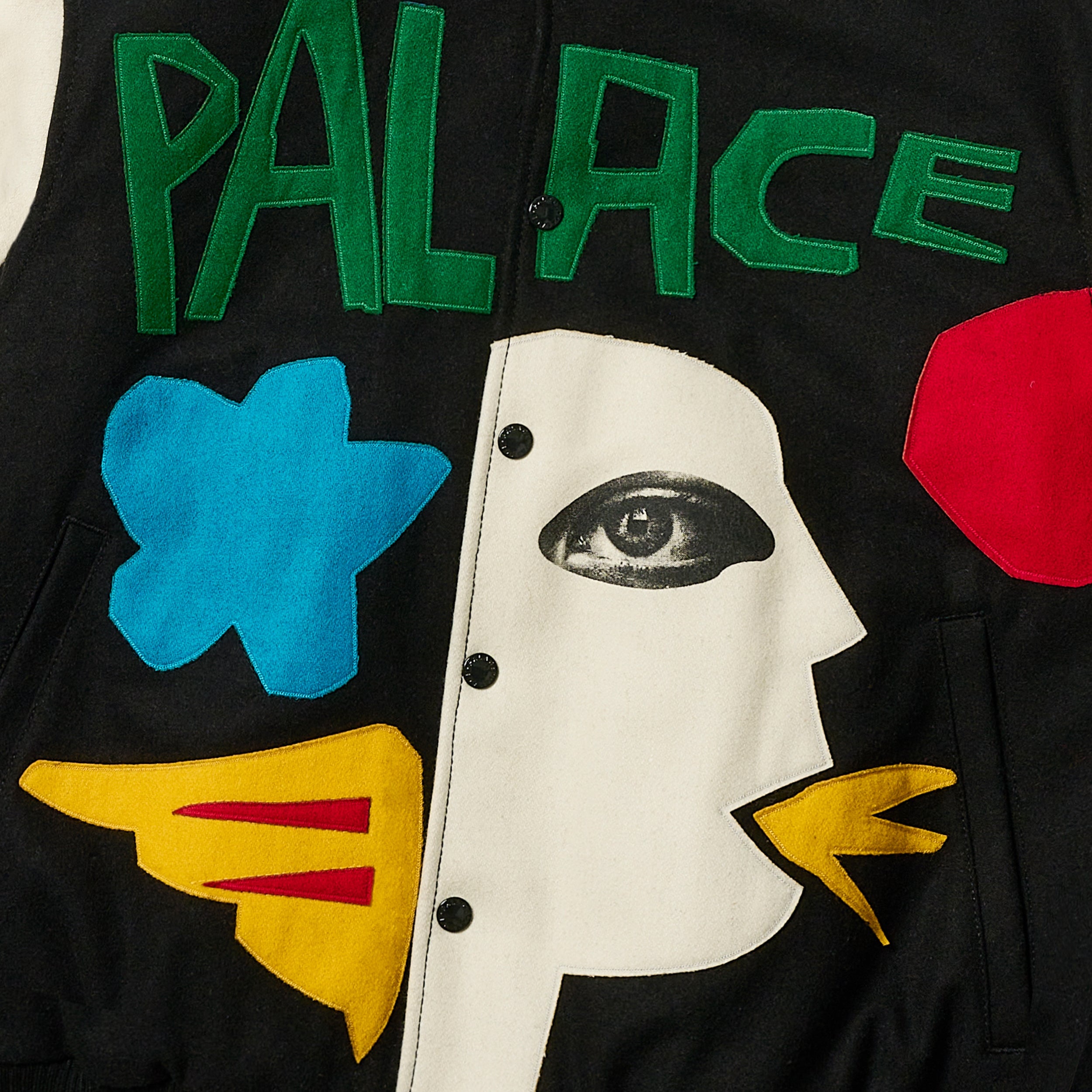 PALACE JCC+ VARSITY JACKET BLACK - 4