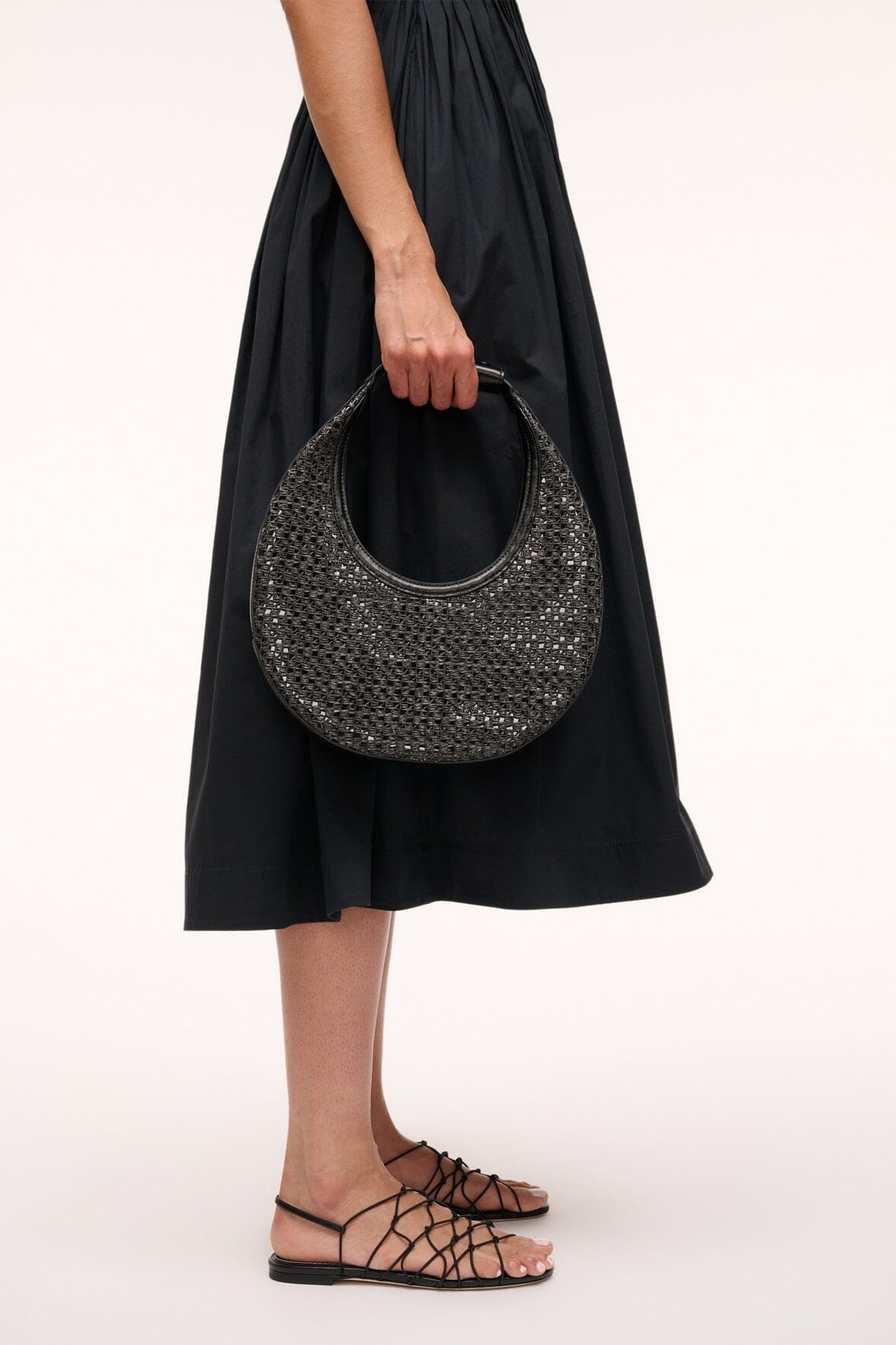 STAUD MOON WOVEN BAG BLACK - 4