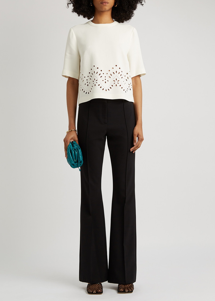 Hibiscus flared-leg trousers - 4