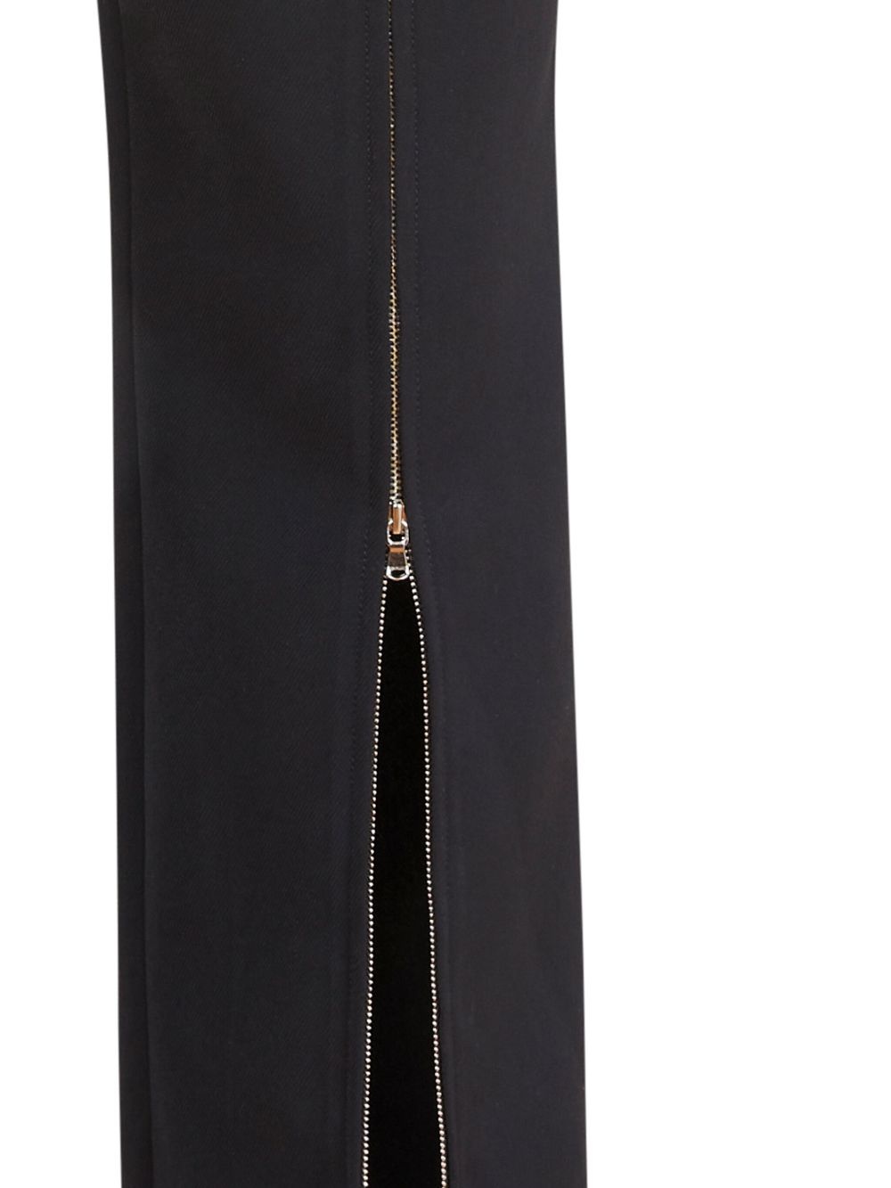 zip-up split trousers - 2