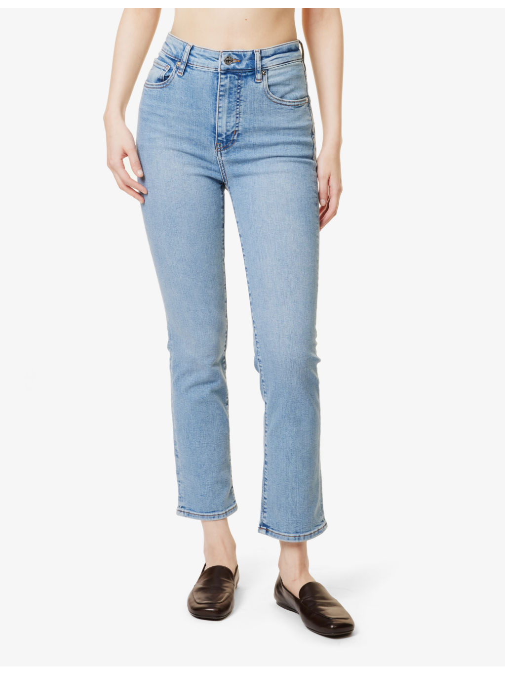 The Pencil Crop Slim-Leg High-Rise Stretch Cotton-Blend Jeans - 3