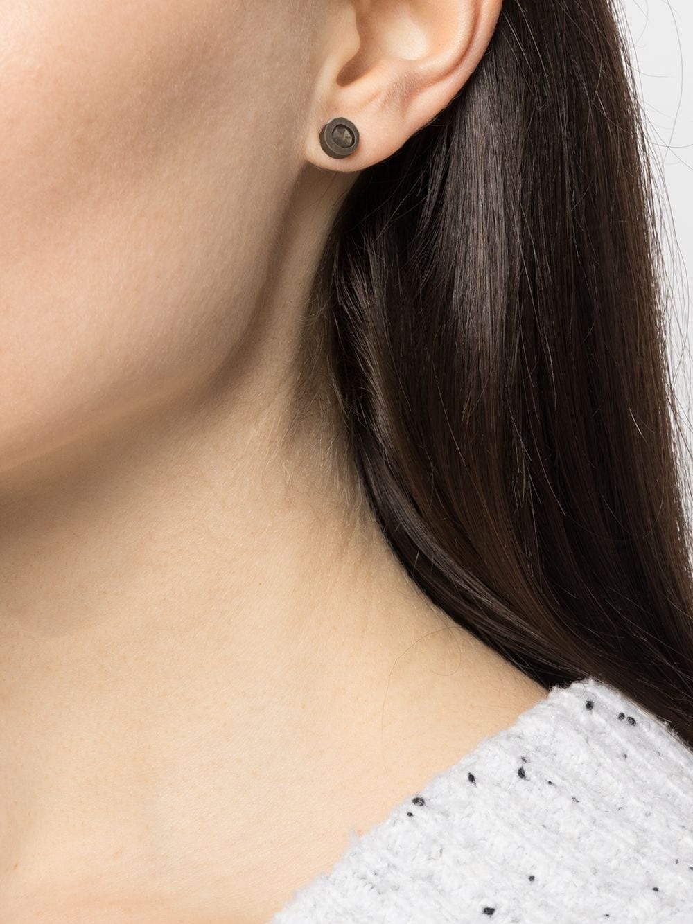 diamond-encrusted single earring - 2