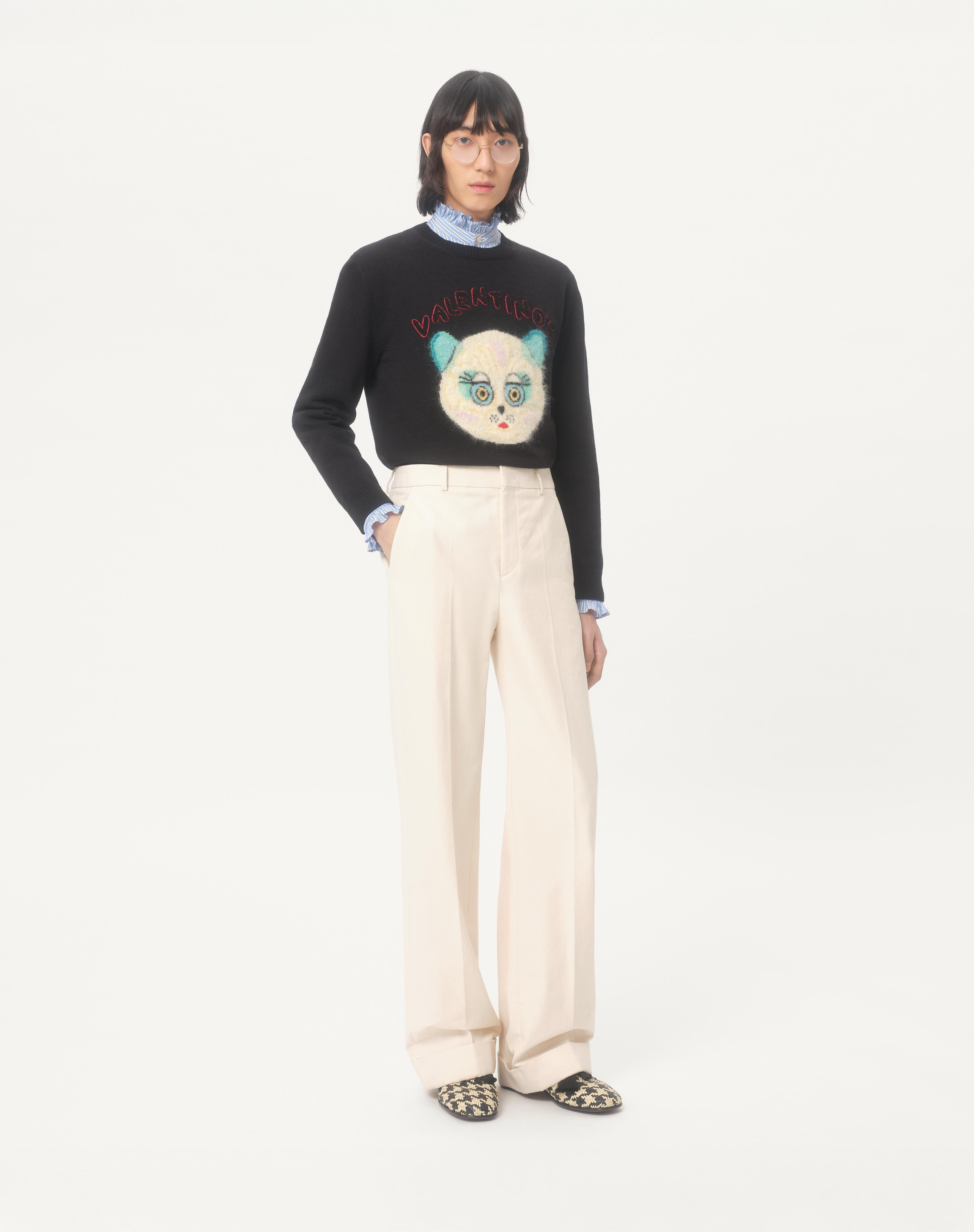 CUFFED COTTON CANVAS PANTS - 2