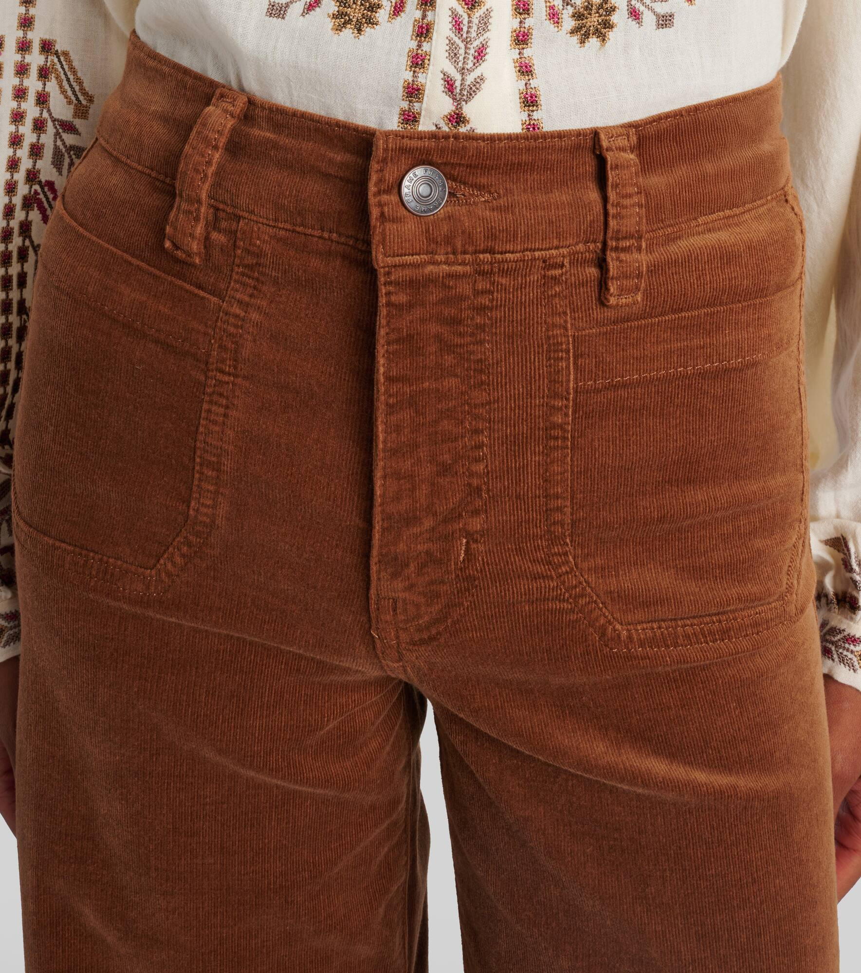 Le Slim Palazzo cotton corduroy wide-leg pants - 4