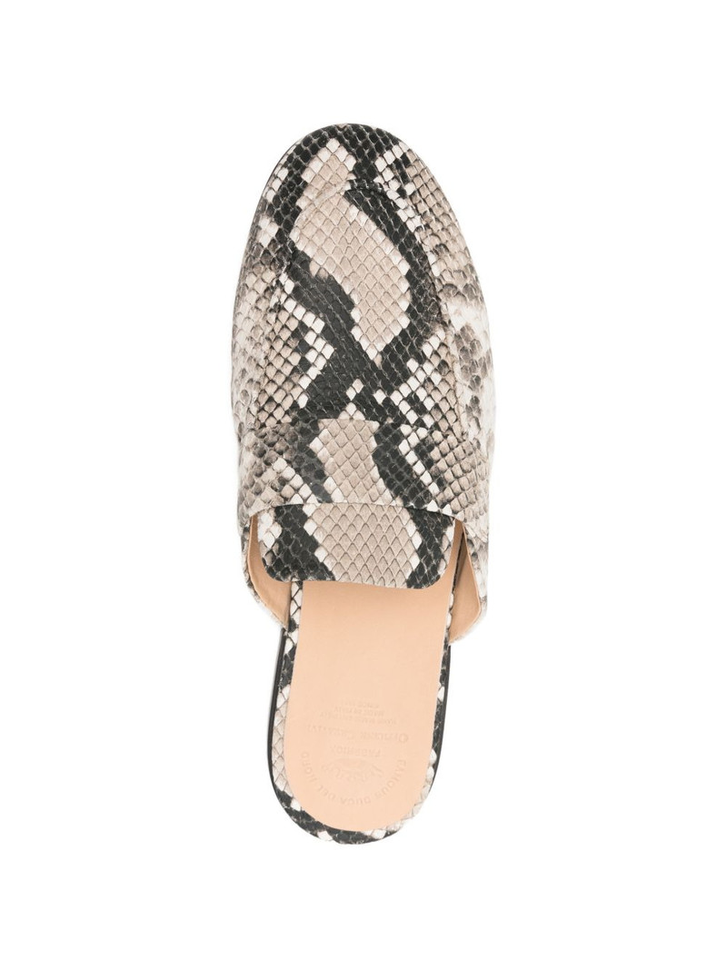 Blair snakeskin-effect flat mules 4
