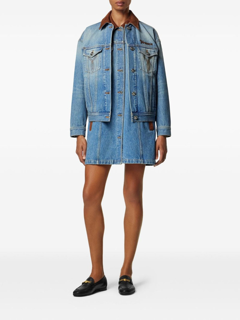 VERSACE Denim cotton dress outlook