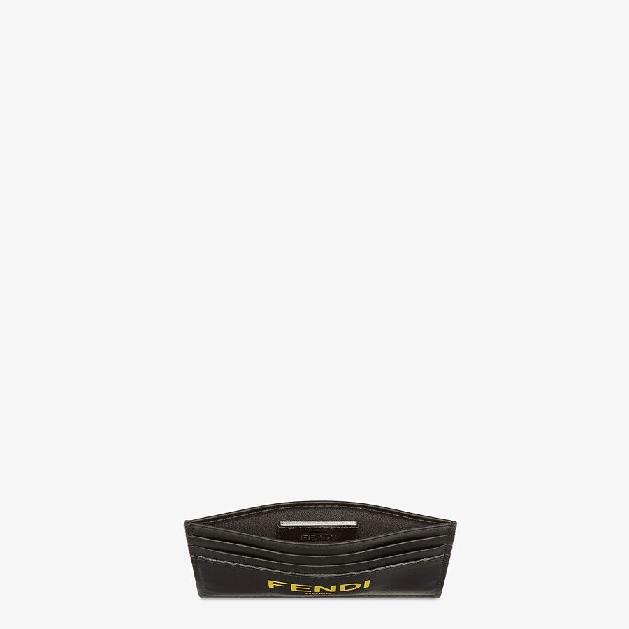 Black leather card holder - 3