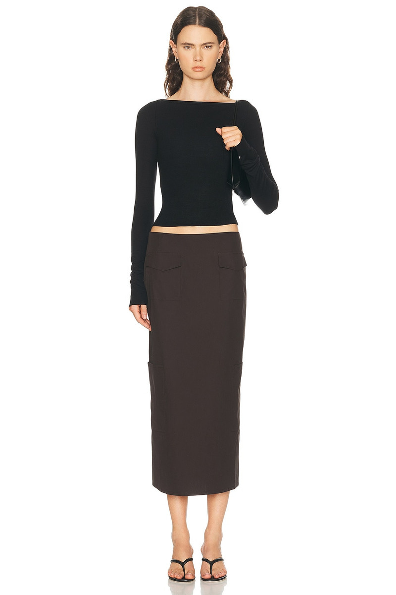 ÉTERNE Long Sleeve Boatneck Top outlook