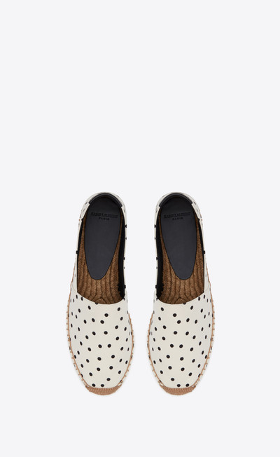 SAINT LAURENT saint laurent embroidered espadrilles in dotted canvas and leather outlook