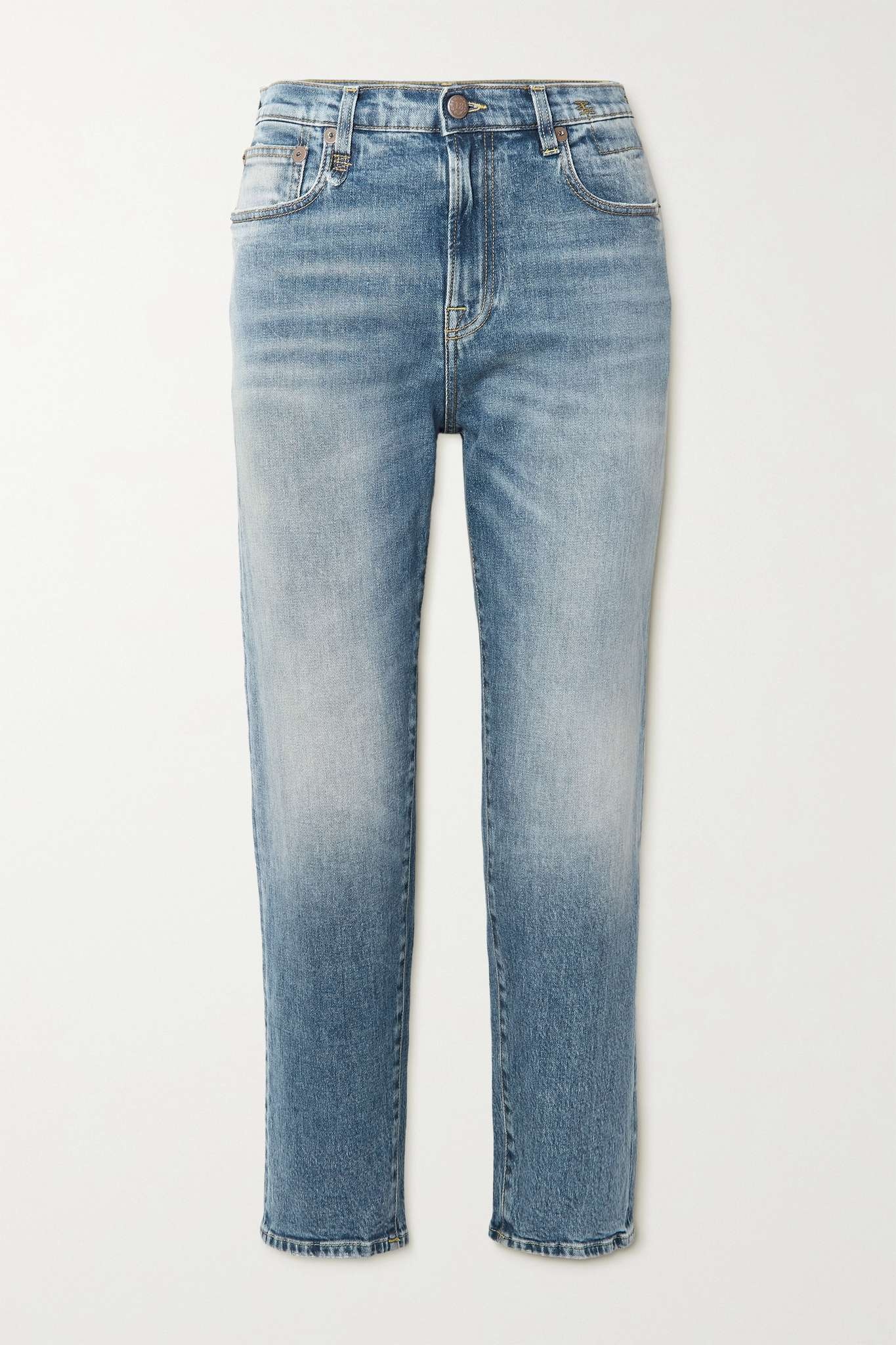 Shelley cropped high-rise slim-leg jeans - 1