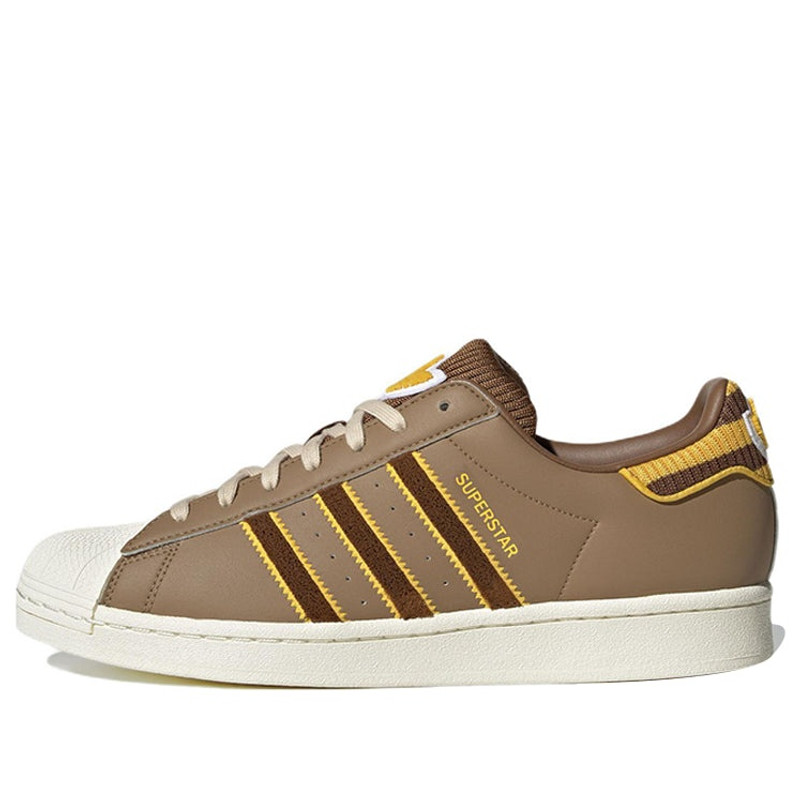 adidas Superstar Shoes 'Brown White Yellow' IG3003 - 1