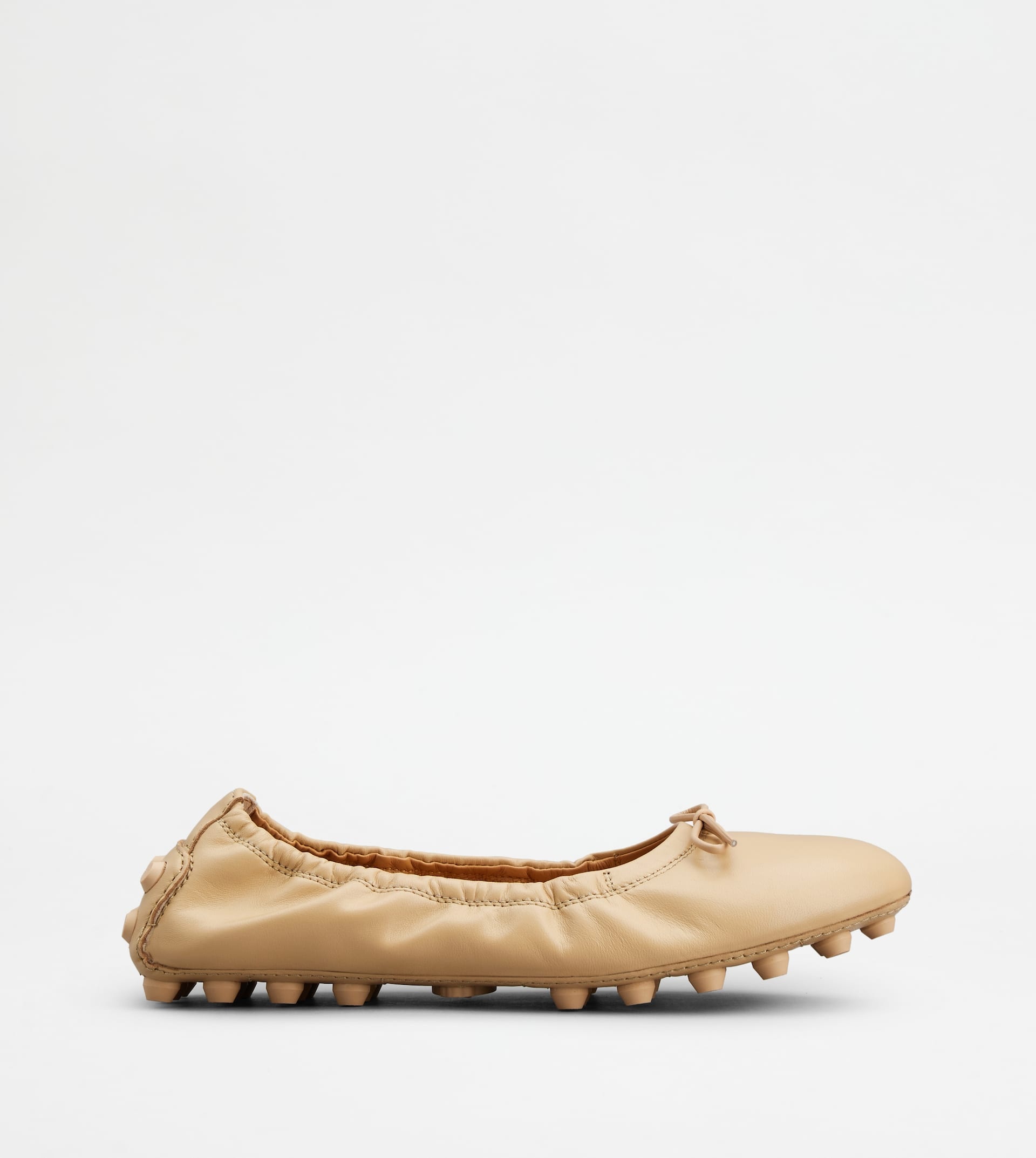 BUBBLE BALLERINAS IN LEATHER - BEIGE - 1