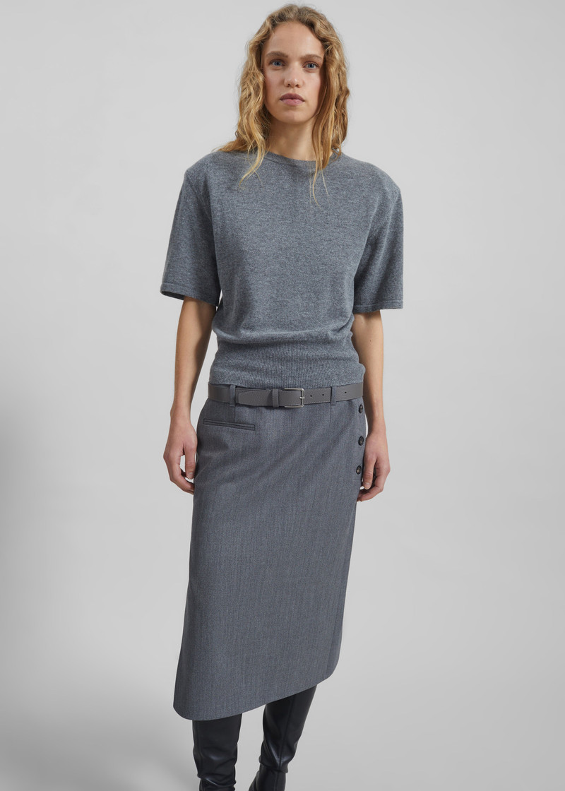 Lausanne Cashmere Detachable Layered Knit Set - Grey 3