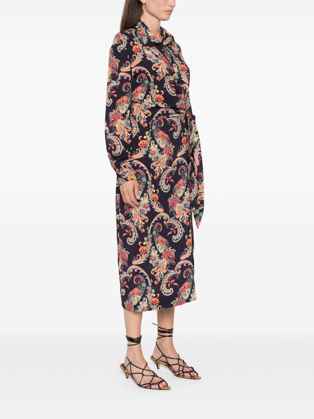 paisley-print midi dress - 3