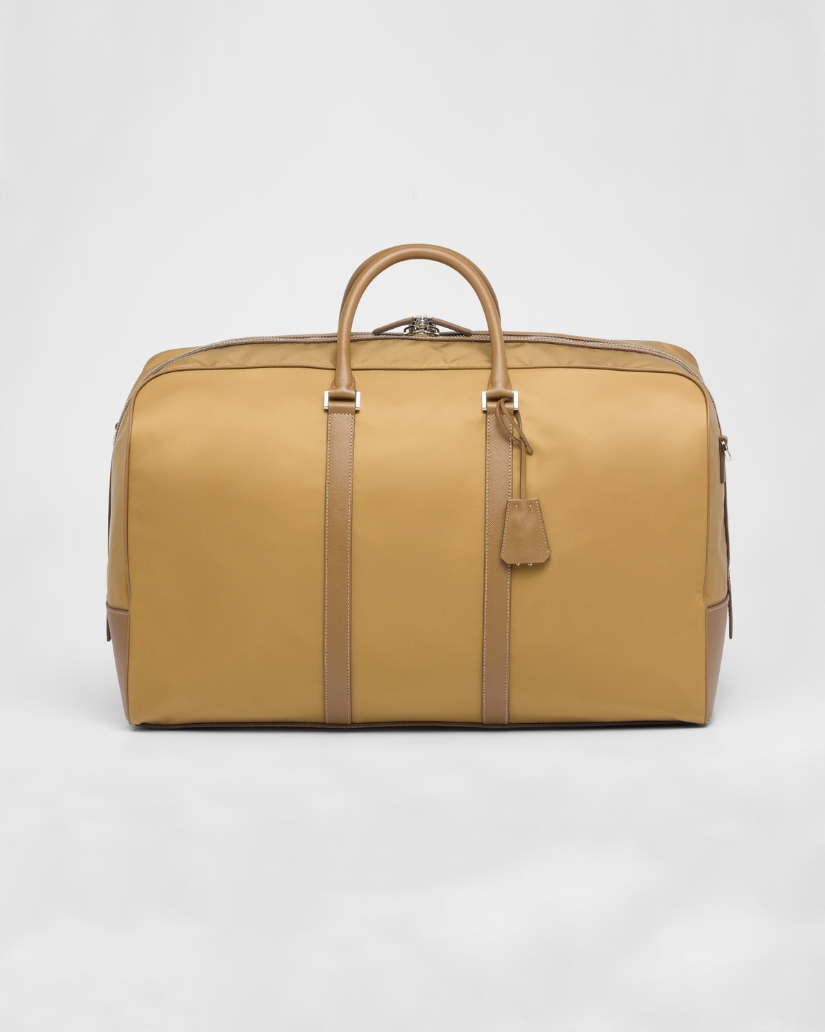 Re-Nylon and Saffiano leather duffle bag - 4