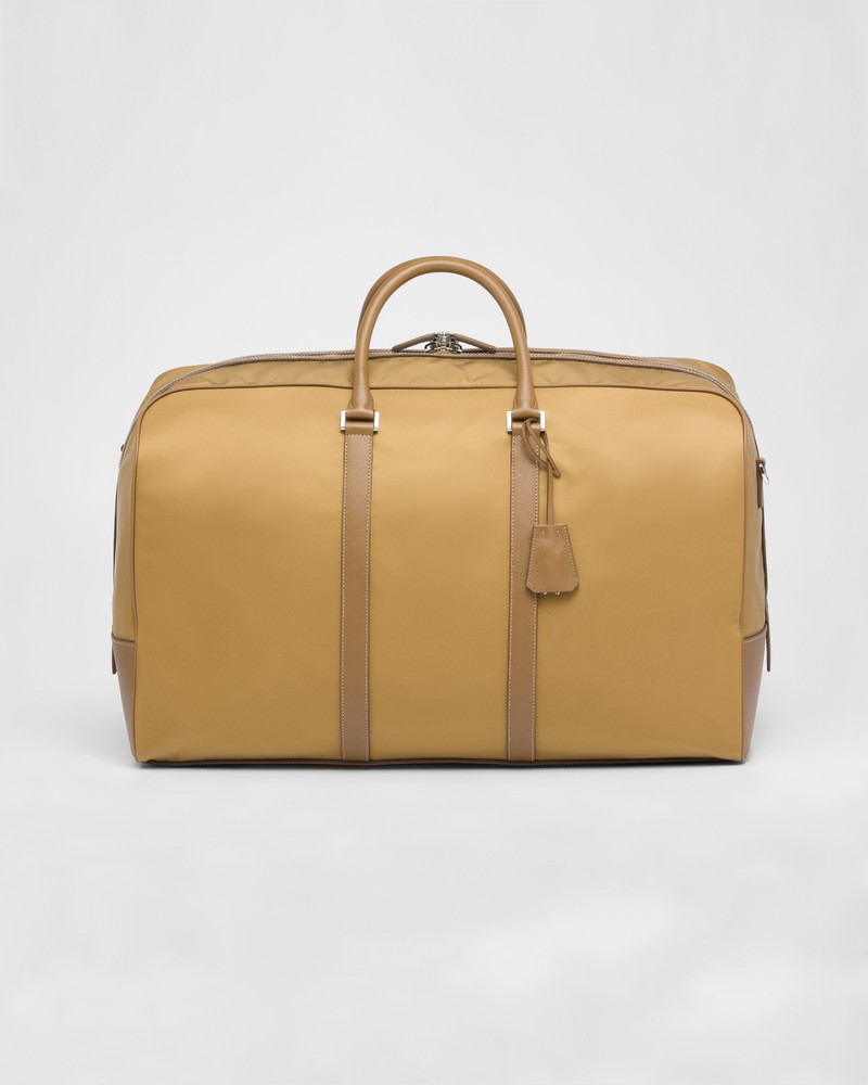 Re-Nylon and Saffiano leather duffle bag 4