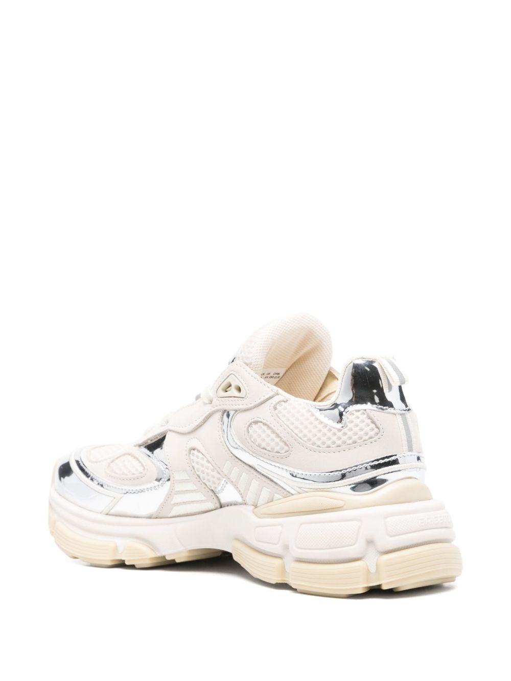 metallic-panel leather sneakers - 3
