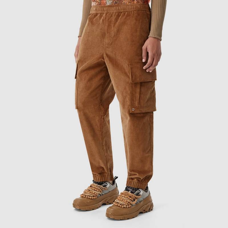 Logo Detail Corduroy Cargo Trousers 5