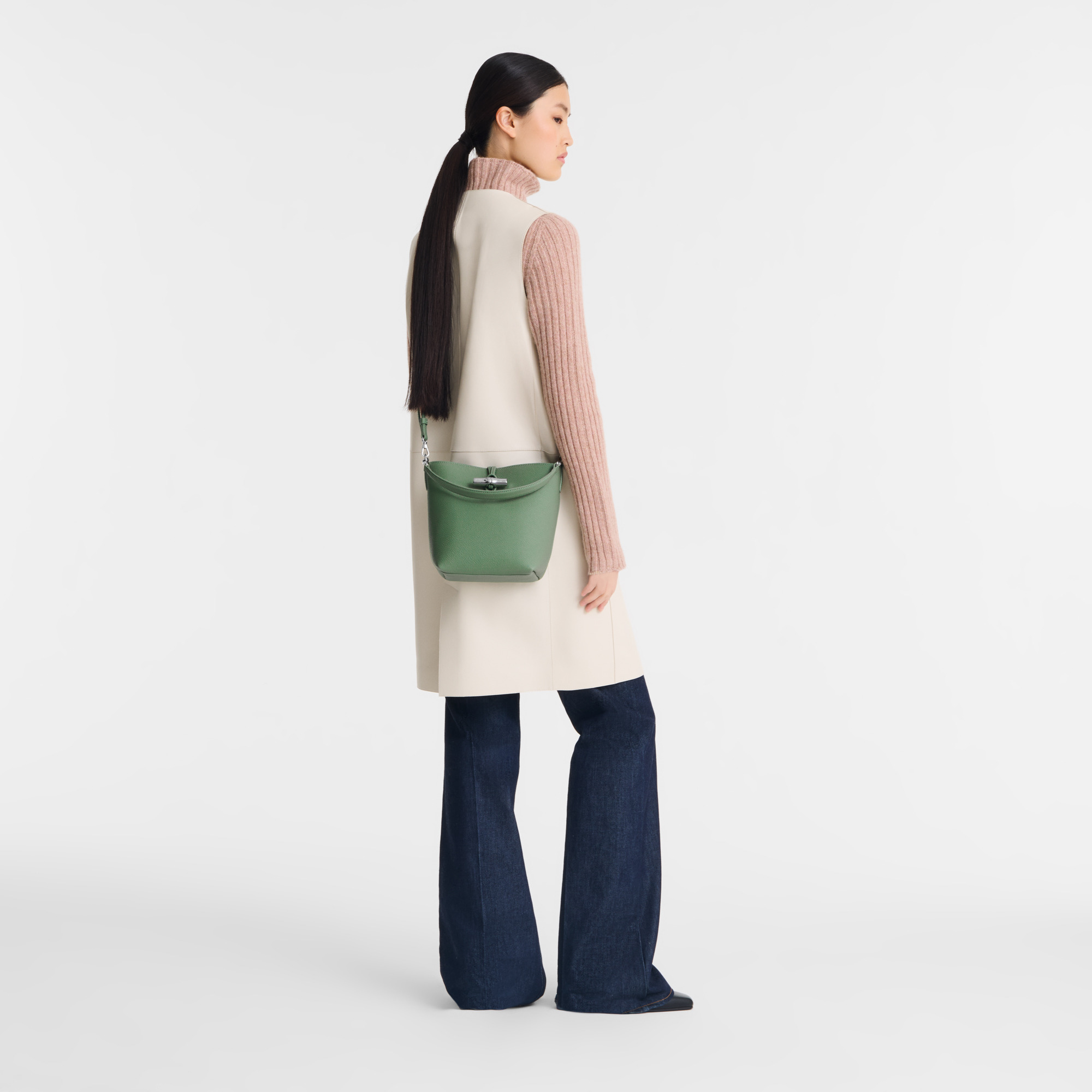 Le Roseau XS Bucket bag Oregano - Leather - 2