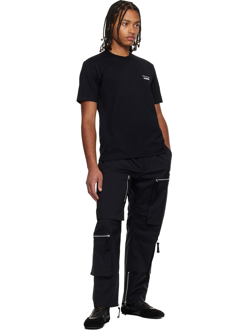 Comme des Garçons Homme Black Cotton Jersey Garment Print T-shirt outlook