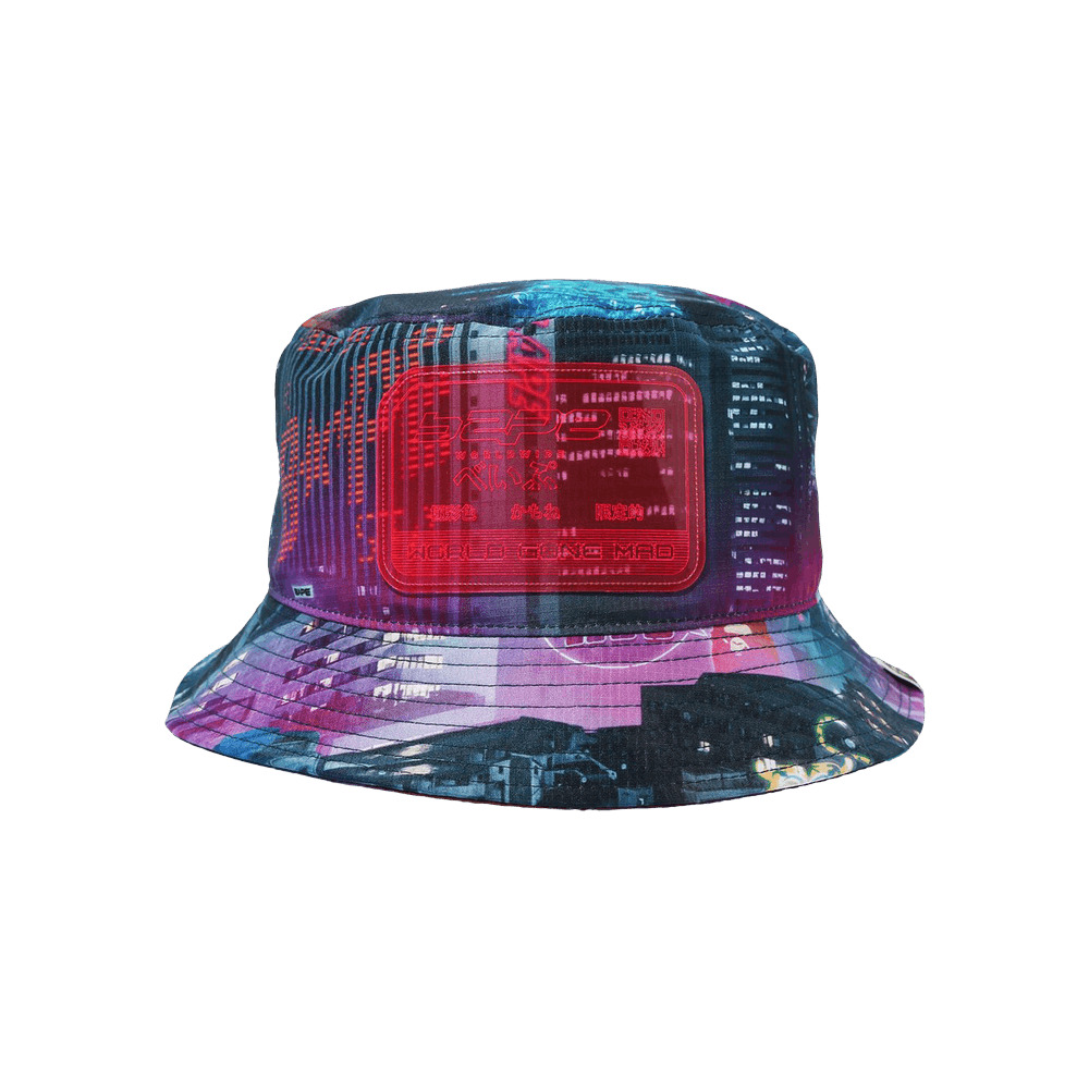 BAPE Neon Tokyo Bucket Hat 'Black' - 1