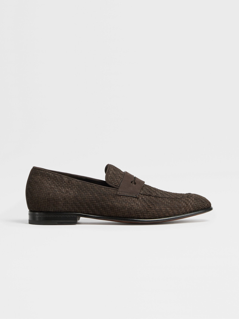 DARK BROWN PELLETESSUTA™ NUBUCK L'ASOLA LOAFERS 1