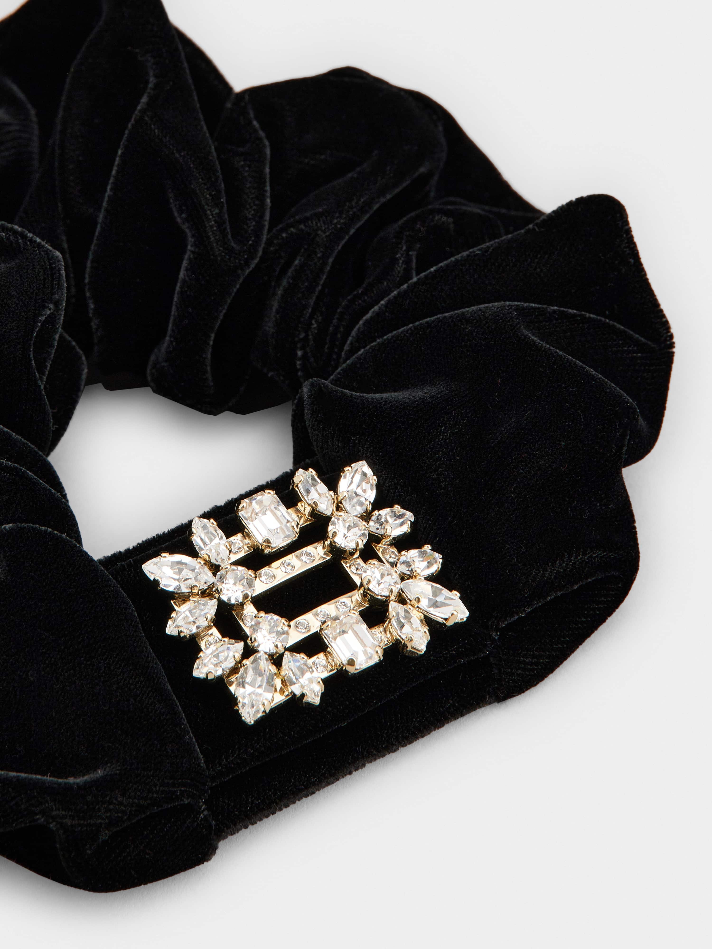 Broche Vivier Buckle Scrunchie Elastic in Velvet - 3