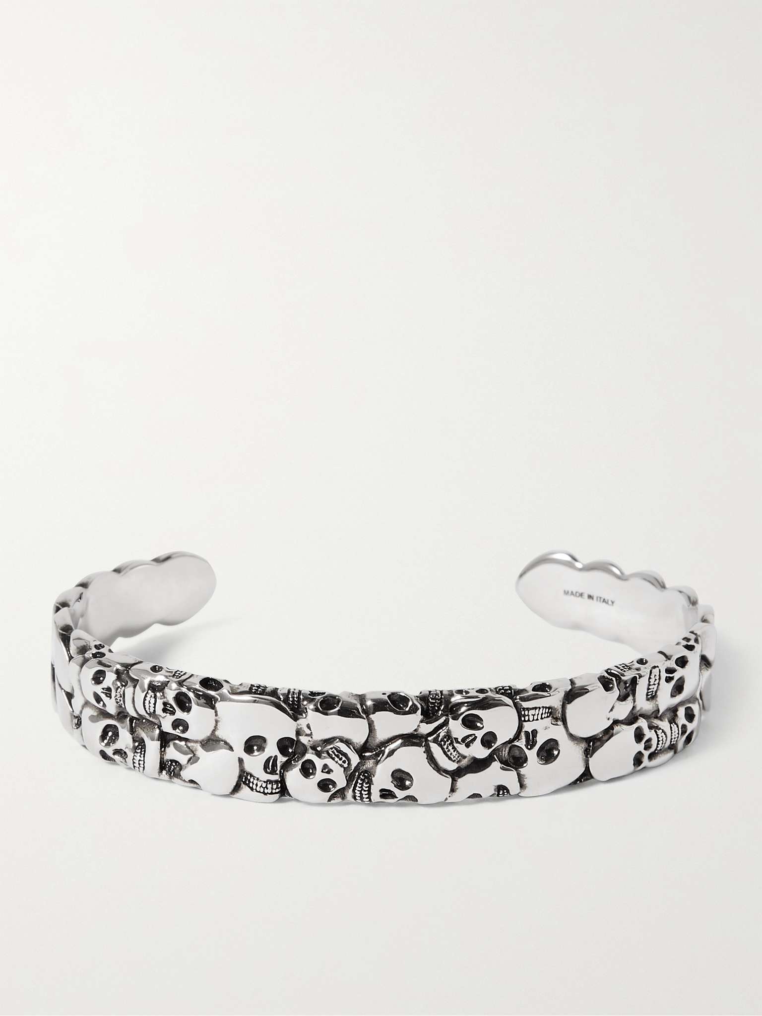 Skull Burnished Silver-Tone Cuff - 1