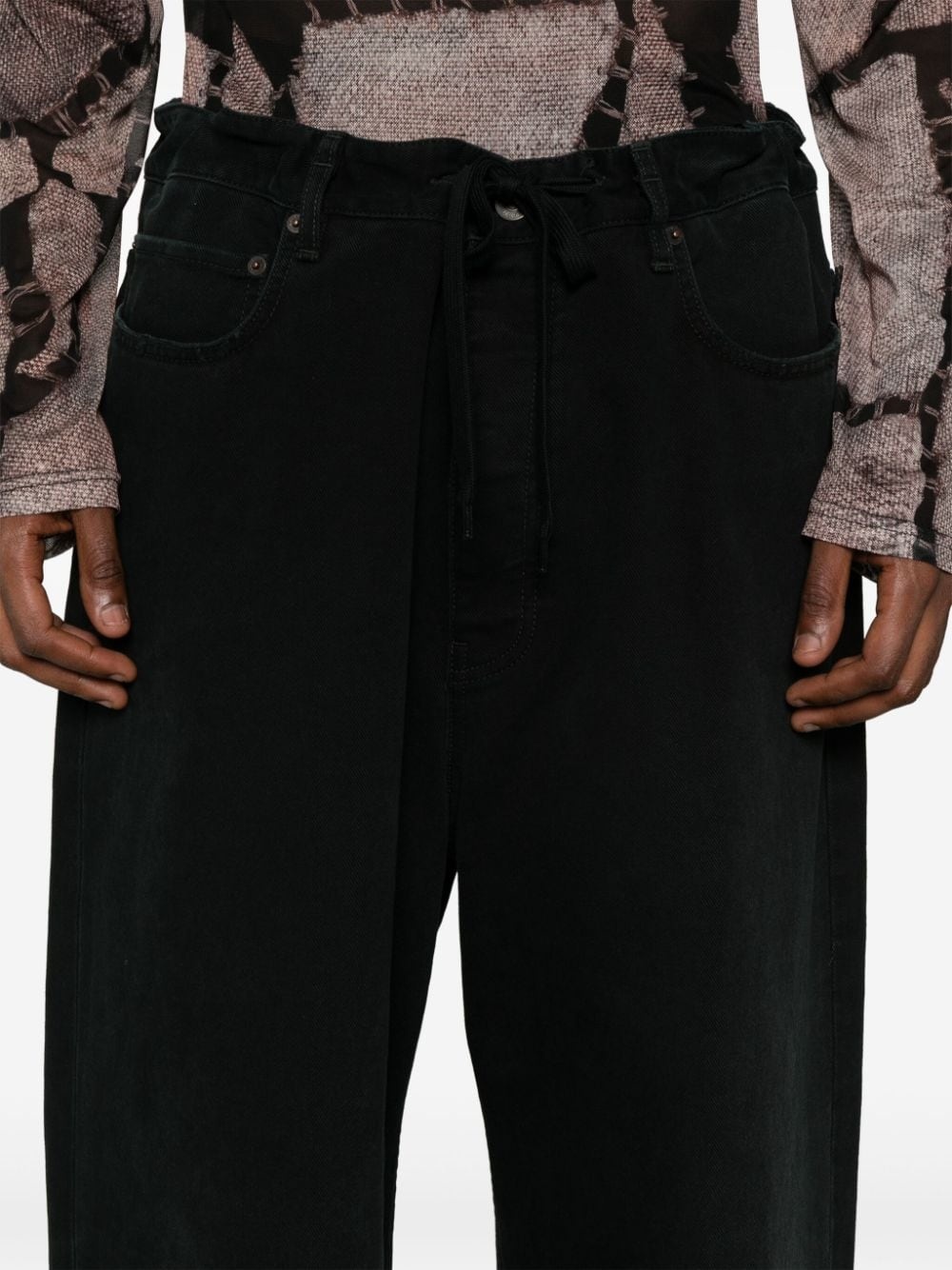 distressed loose jeans - 6