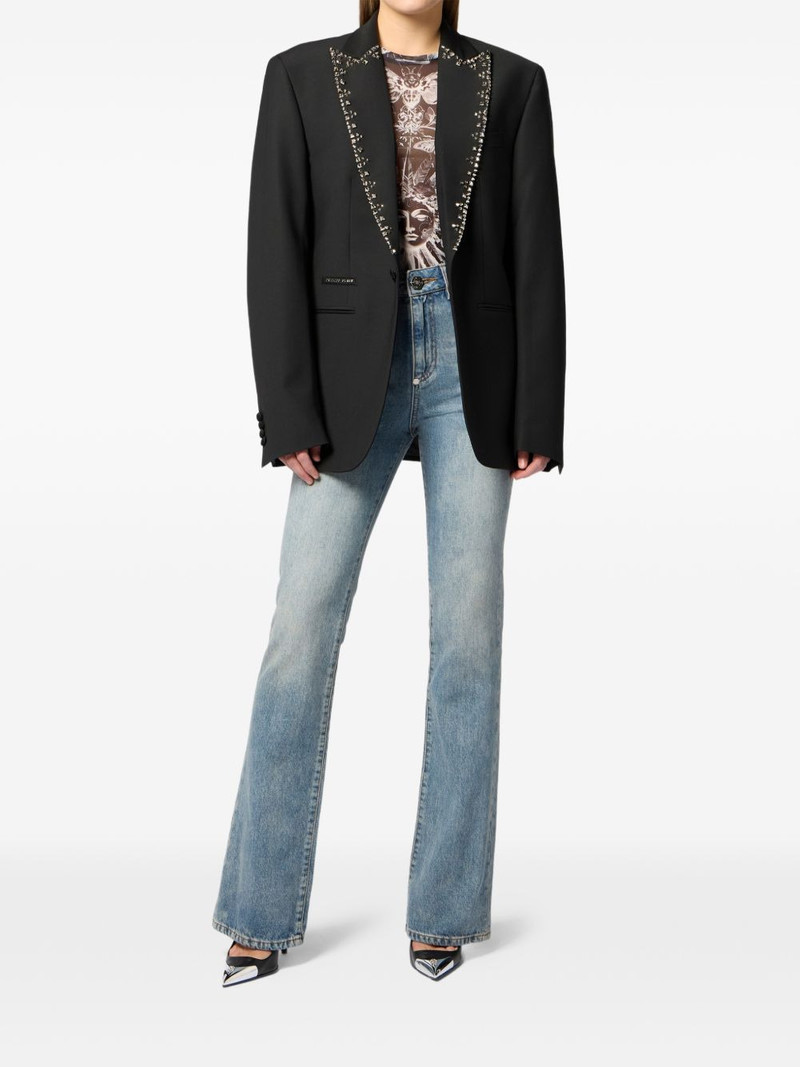 PHILIPP PLEIN studded-lapel blazer outlook