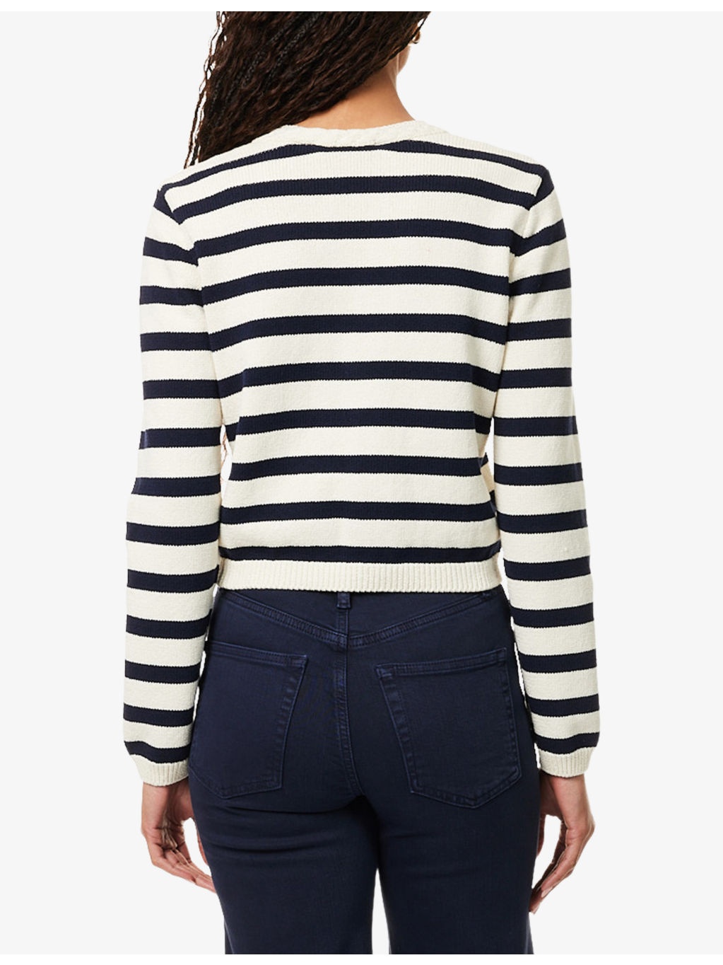 Harbor Stripe-Print Knitted Cotton-Blend Cardigan - 4
