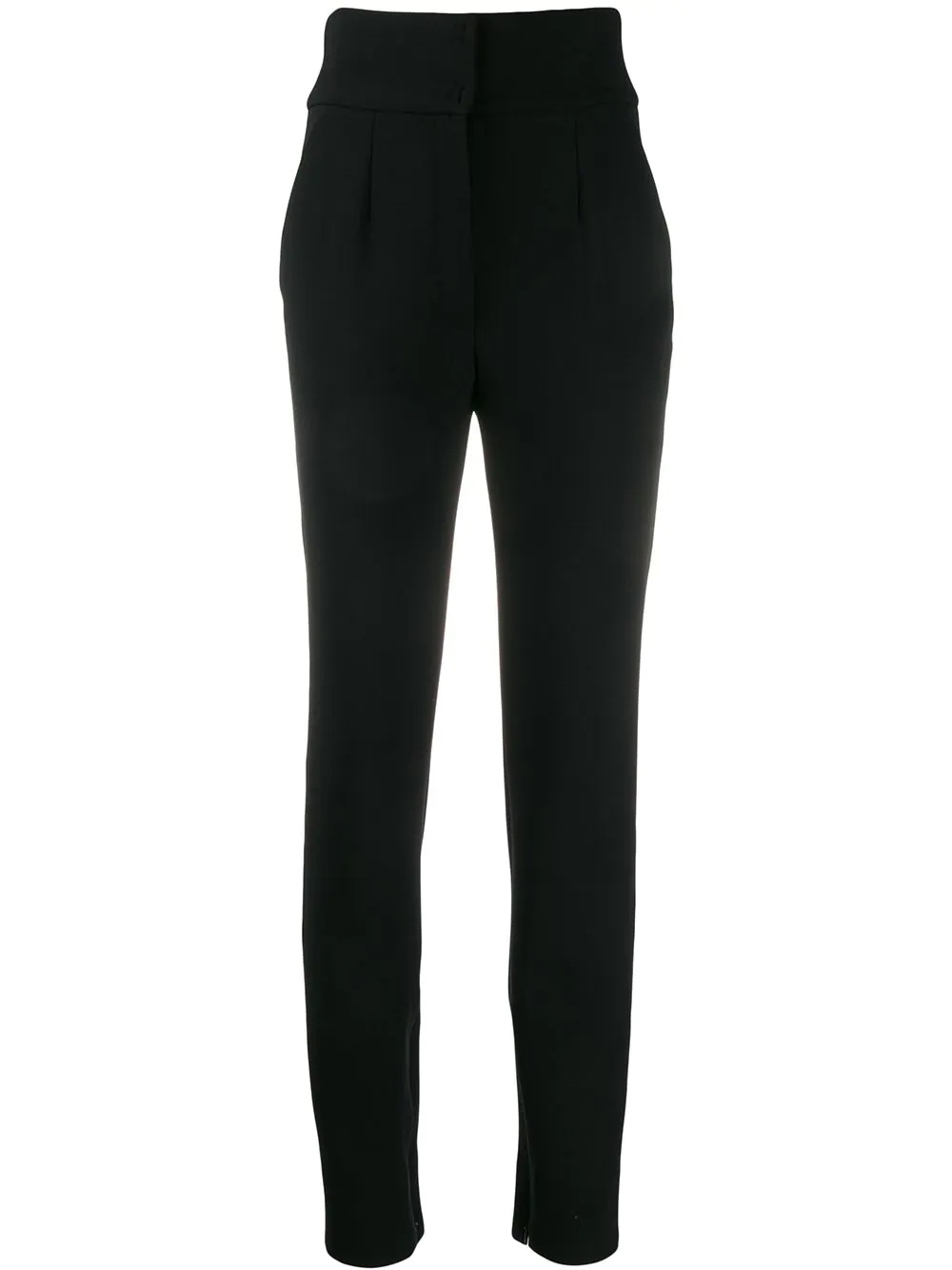 high-rise slim-fit trousers - 1