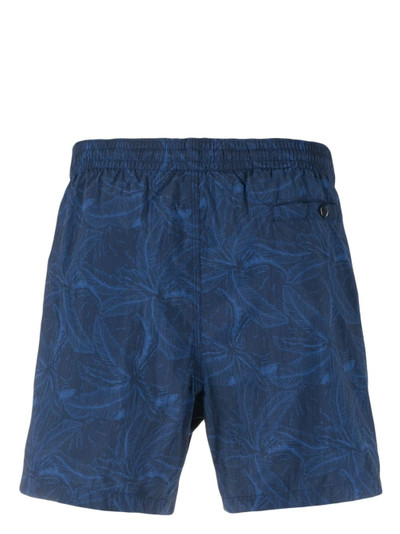 Canali feather-print swim shorts outlook