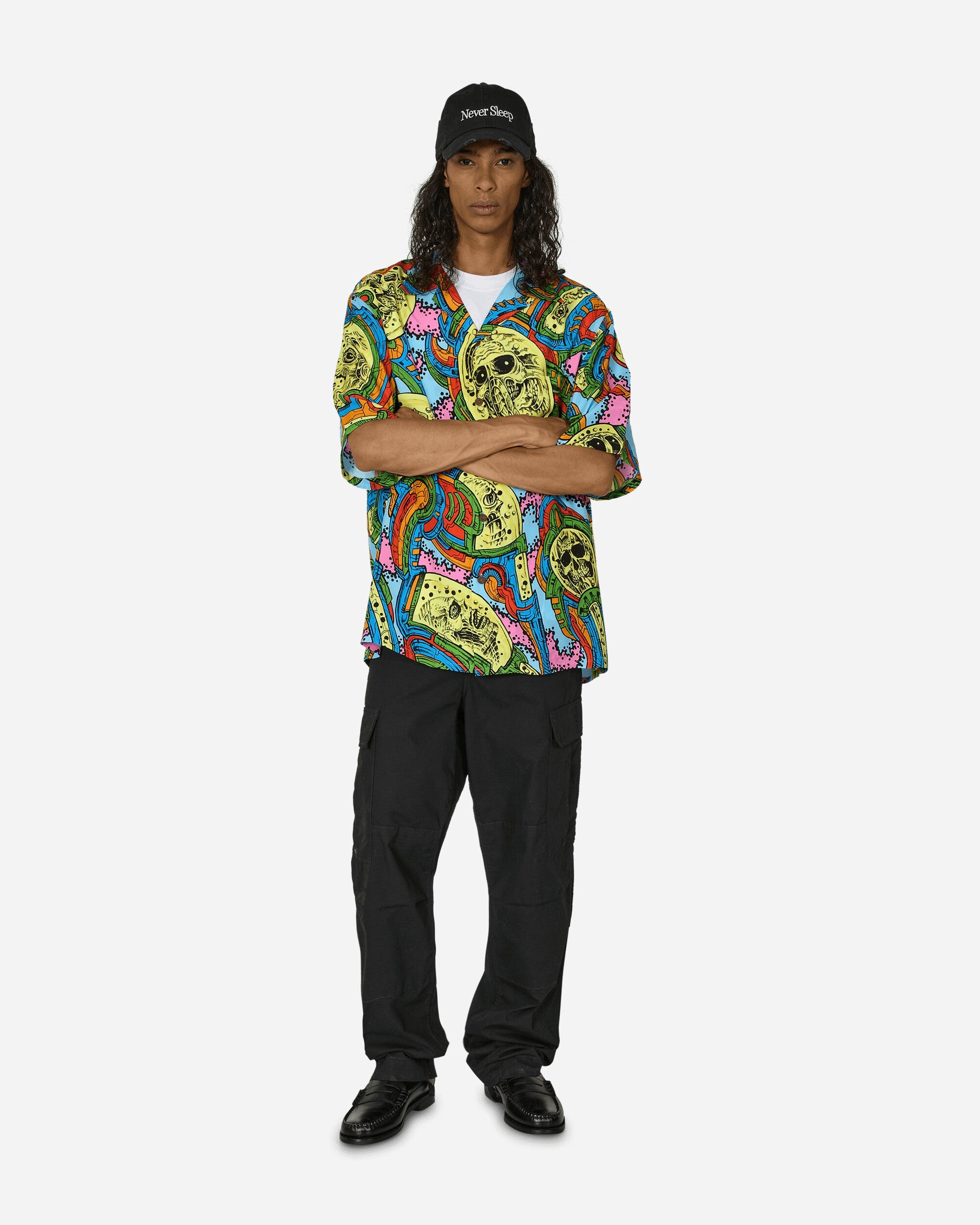 WACKO MARIA Hawaiian Shirt (Type-5) Blue | slamjam | REVERSIBLE