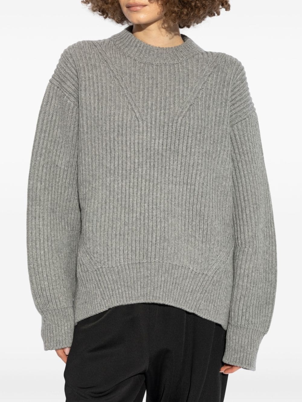 crew-neck wool jumper - 3