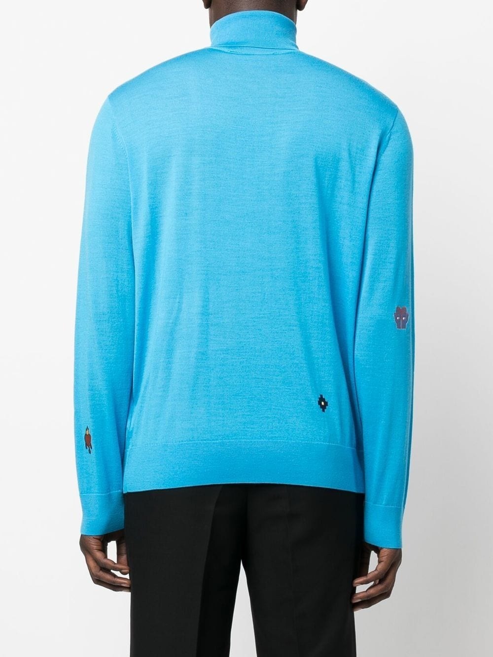 logo-embroidered rollneck jumper - 4