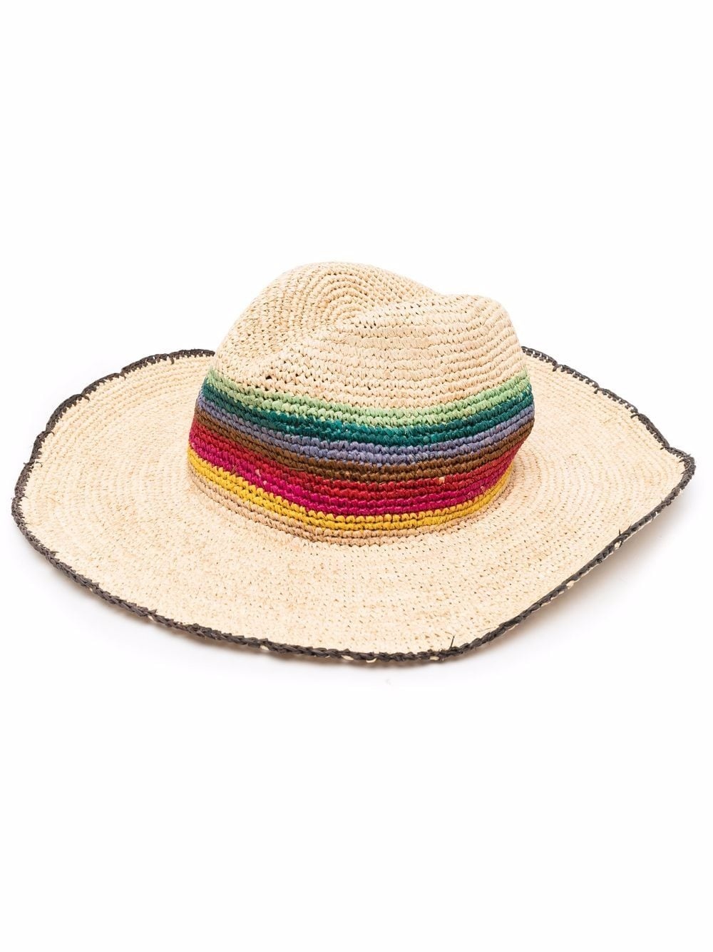 interwoven raffia sun hat - 1